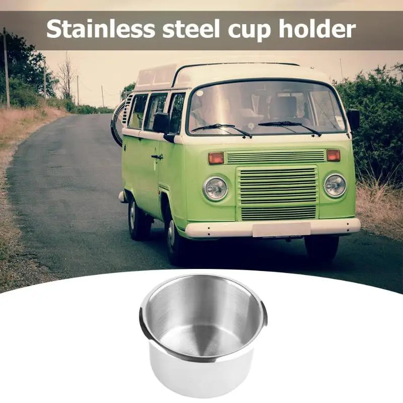 Stainless Steel Cup Drinking Holder Portable Durable Cup Organizer for Marine Boat Car Truck Camper Storage Car Accessories [MRN]