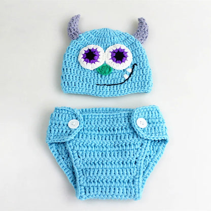 New Arrival Baby  Newborn Photography Costumes Clothing Sets Cartoon Character Devil Bebe Knitted Clothes Outfits 3pcs [PHO]