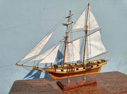 New Version Scale 1/96 Classics Ancient Ship wood Model Building Kits Harvey 1847 Wooden Sailboat DIY Home Decorations [TOYS]