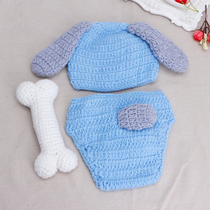 Newborn Photography Props Lovely Dog Costume Set knitting studio photography Cute photography clothes [PHO]