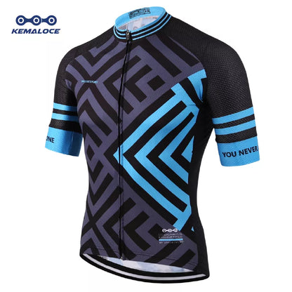 KEMALOCE Cycling Jersry Latest Full Sublimation Breathable Blue Comfortable Road Bike Wear Personalized China Men Cycling Shirt [SPT]