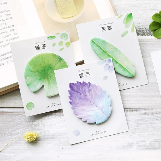 30 Sheets/pad Fallen Leaves Notes Self-stick Notes Schedule Self Adhesive Memo Pad Sticky Notes Bookmark Planner Stickers [OFF]