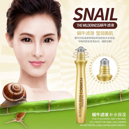 ROREC Eye Serum Anti-Wrinkle Snail Essence for Eyes Cream Dark Circle Cream Snail Hyaluronic Acid Korean Cosmetics Skin Care [SKC]