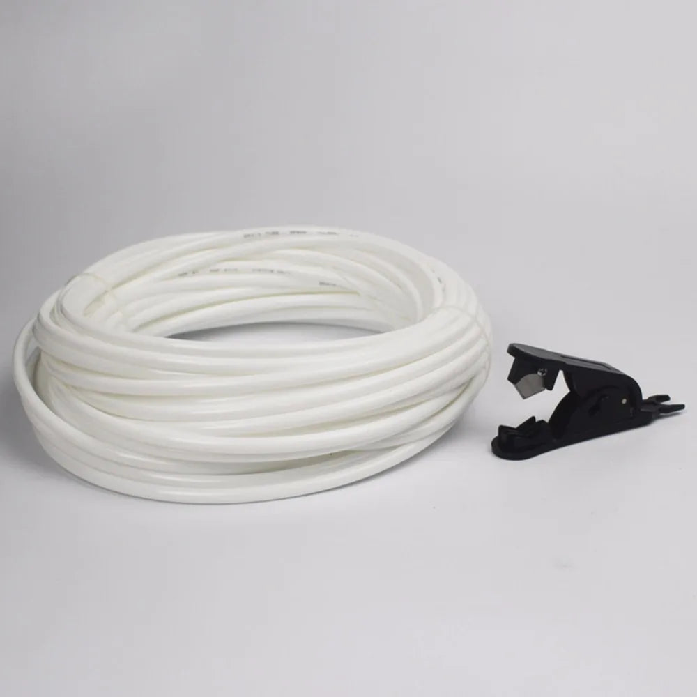 High quality white Flexible Tube Hose Pipe For RO Water Filter System Aquarium PE Reverse Osmosis 1/4 inch 12m SR022 [HAP]