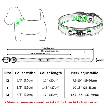 Leather Cat Collar Personalized Cat Collar For Puppy Small Dogs Pet Kitten Nameplate Collar Free Engraving Adjustable [PET]