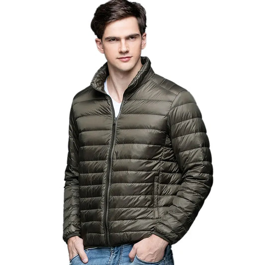 New Autumn Winter Man 90% Duck Down Jacket Ultra Light Thin S-3XL Spring Jackets Men Stand Collar Outerwear Coat [MEN]