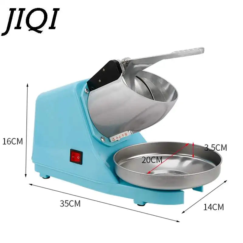 85KG/H Electric Ice Crusher Thickness adjustable 110V 220V Smoothie Shaver Slush Ice Block Breaking grinder Home Restaurant Bar [HAP]