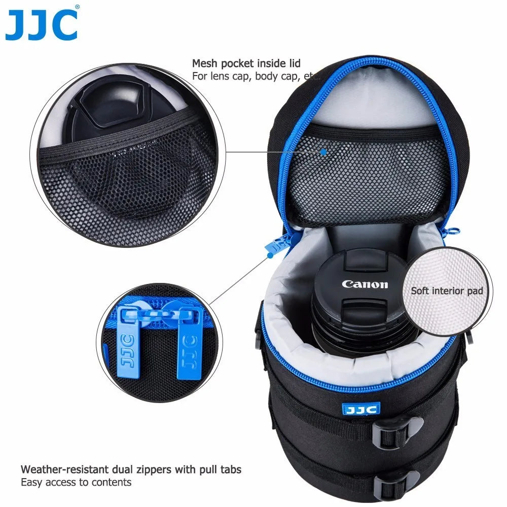 JJC Luxury Camera Lens Bag Pouch Case for Canon Lens Nikon Sony Olympus Fuji DSLR Photography Accessories Shoulder Bag Backpack [PHO]