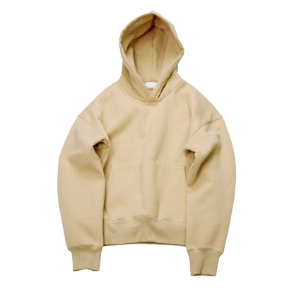 Quality nice hip hop hoodies with fleece WARM winter men's Kanye West hoodie sweatshirt swag solid  pullover [MEN]