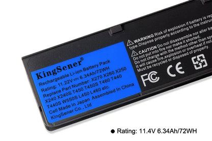 KingSener Laptop Battery for Lenovo Thinkpad X270 X260 X240 X240S X250 T450 T470P T440S K2450 W550S 45N1136 45N1738 68+ [COM]