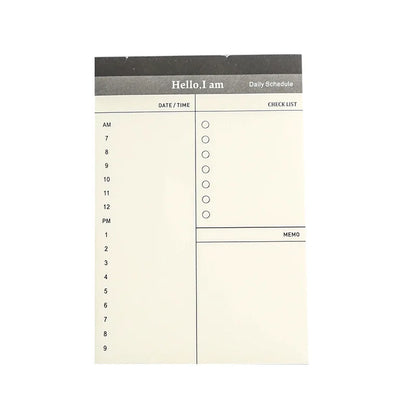 Creative Daily Schedule Memo pad To Do List Time Sticky note Schedule planner stickers Office School Supplies Korean Stationery [OFF]