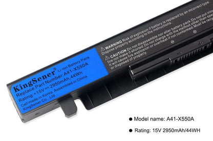 14.4V 6800mAh Korea Cell New A41-X550A Laptop Battery for ASUS A41-X550 X450 X550 X550C X550B X550V X450C X550CA X452EA X452C [COM]