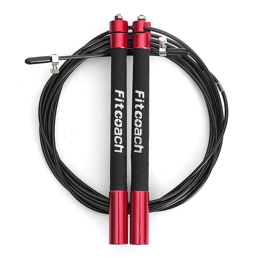 Speed Jump Rope Ball Bearing Metal Handle Sport Skipping,Stainless Steel Cable Crossfit Fitness Equipment [SPT]