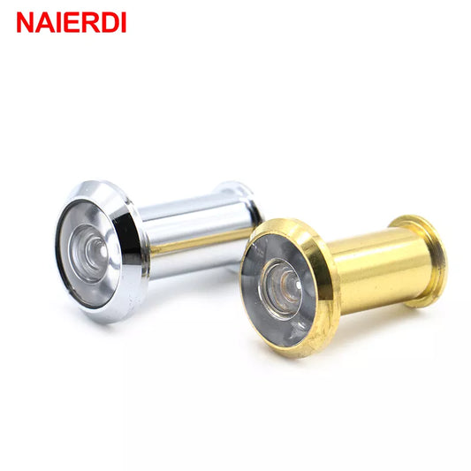 NAIERDI Door Viewer 200 Degree Wide Angle Peephole Security Hidden Door Adjustable Glass Lens For Furniture Hardware Tools [HOM]