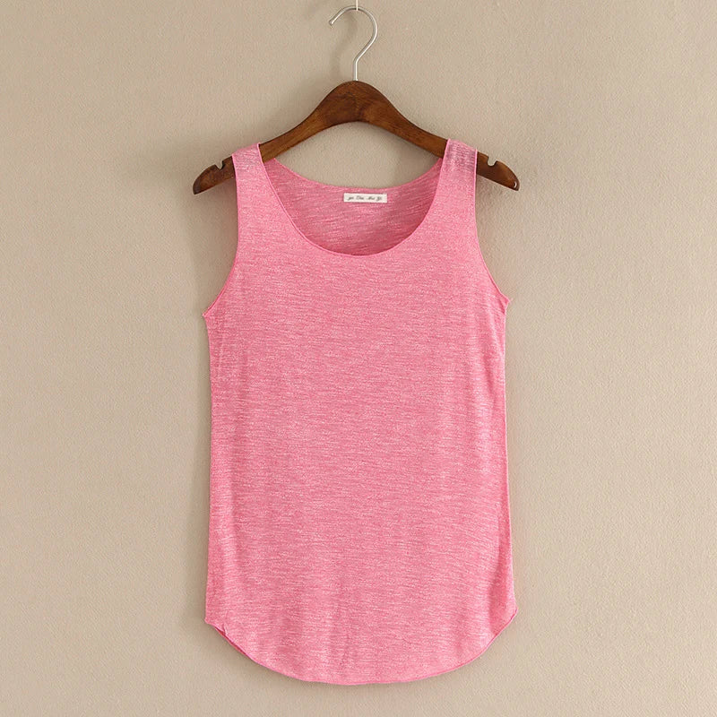 HOT summer Fitness Tank Top New T-Shirt Plus Size Loose Model Women T-shirt Cotton O-neck Slim Tops Fashion Woman Clothes [WOM]