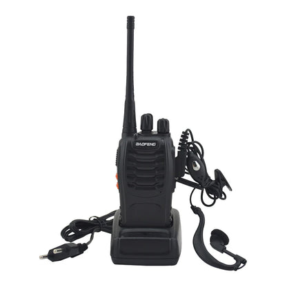 2pcs/lot BAOFENG BF-888S Walkie talkie UHF Two way radio baofeng 888s UHF 400-470MHz 16CH Portable Transceiver with Earpiece [TEL]