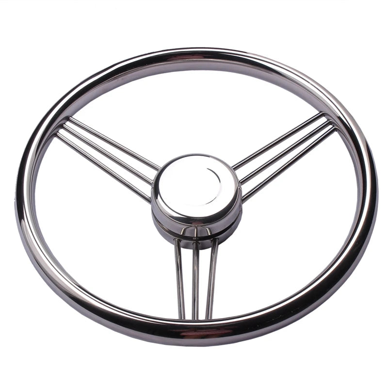 13-1/2" Boat Accessories Marine Stainless Steel Steering Wheel 9 Spokes Marine Yacht Marine hardware fittings [MRN]