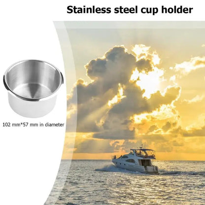 Stainless Steel Cup Drinking Holder Portable Durable Cup Organizer for Marine Boat Car Truck Camper Storage Car Accessories [MRN]