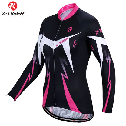 X-Tiger Anti-UV Women Cycling Jersey Long Sleeve Autumn Women MTB Bike Clothes Wear Cycling Bicycle Clothing Ropa Ciclismo [SPT]