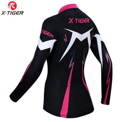 X-Tiger Anti-UV Women Cycling Jersey Long Sleeve Autumn Women MTB Bike Clothes Wear Cycling Bicycle Clothing Ropa Ciclismo [SPT]