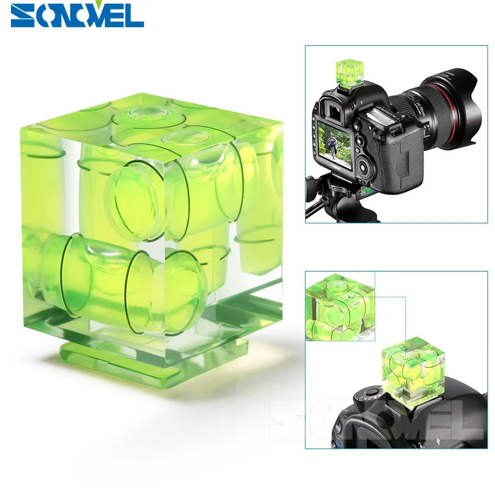 Universal 3-Axis Hot Shoe Fixed Bubble Spirit Level 3D Spirit Level For Canon/Nikon/Pentax DSLR Camera Photography Accessories [PHO]