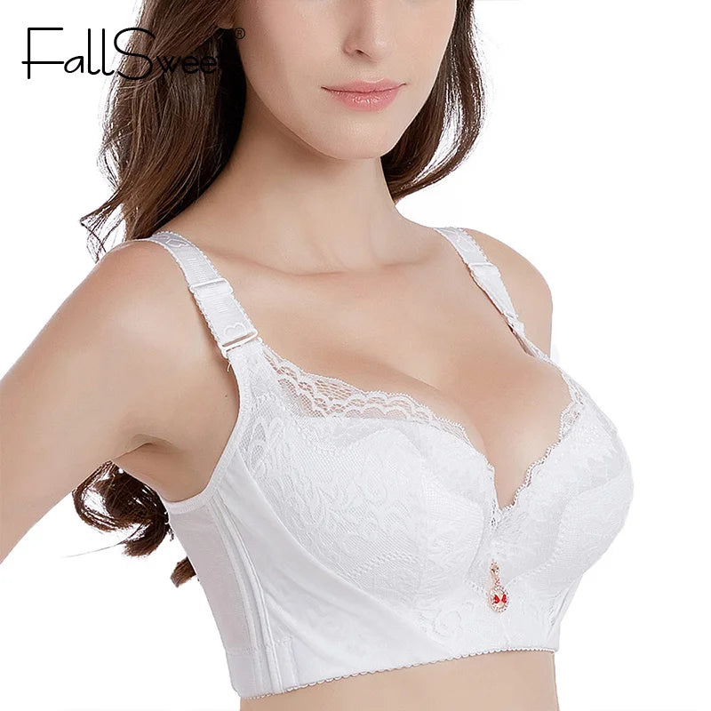 Push-Up Bra Women's Lace Underwire Bras Adjusted-strap Plus Size Brasserie with Padded 34 to 50 [GRM] [UND]