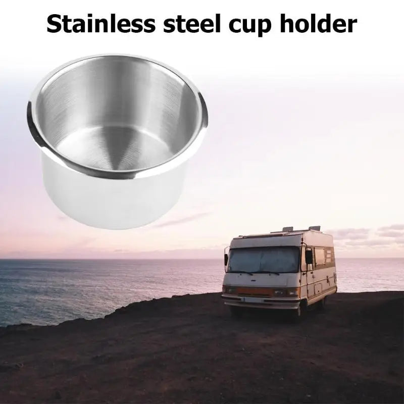 Stainless Steel Cup Drinking Holder Portable Durable Cup Organizer for Marine Boat Car Truck Camper Storage Car Accessories [MRN]