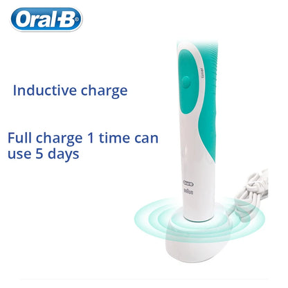 Oral B Electric Toothbrush Adult Rotation Clean Teeth Charging Tooth Brush 3D Whiten Teeth Oral Care Brush With Gift Brush Heads [HAP]