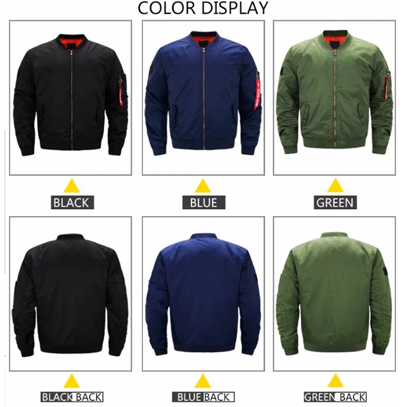 Security Uniform Jacket USA SIZE Men's Bomber Jackets Warm Zipper FLIGHT JACKET Winter thicken Men Coats Outwear Drop Ship [MEN]