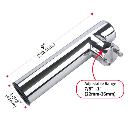 Boat Accessories 2PCS Marine Stainless Boat Stainless Steel Clamp On Fishing Rod Holder Rails 7/8'' to 1'' Tube Yacht Accessories [MRN]