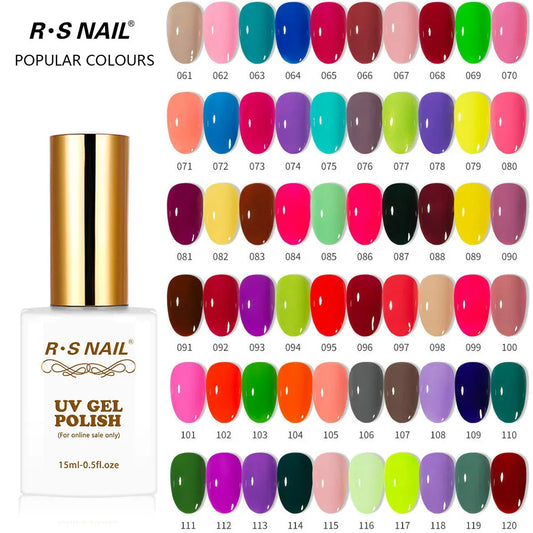 RS NAIL UV LED Nail Supplies 15ml Nail Gel Polish 308 Colors Gel Varnish #061-120 Color Gel Lacquer Of Nail Art Gel Polish [BEU]