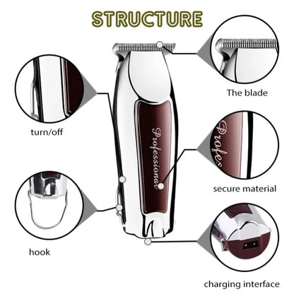 Rechargeable cordless hair trimmer for men grooming professional electric hair clipper beard hair cutting machine edge [HAI]