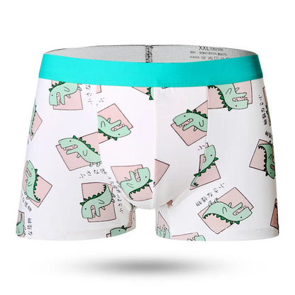 mens underwear Cartoon boxer shorts men's funny panties Soft underpants men Bulge Pouch Breathable cotton man boxers & briefs [GRM] [UND]