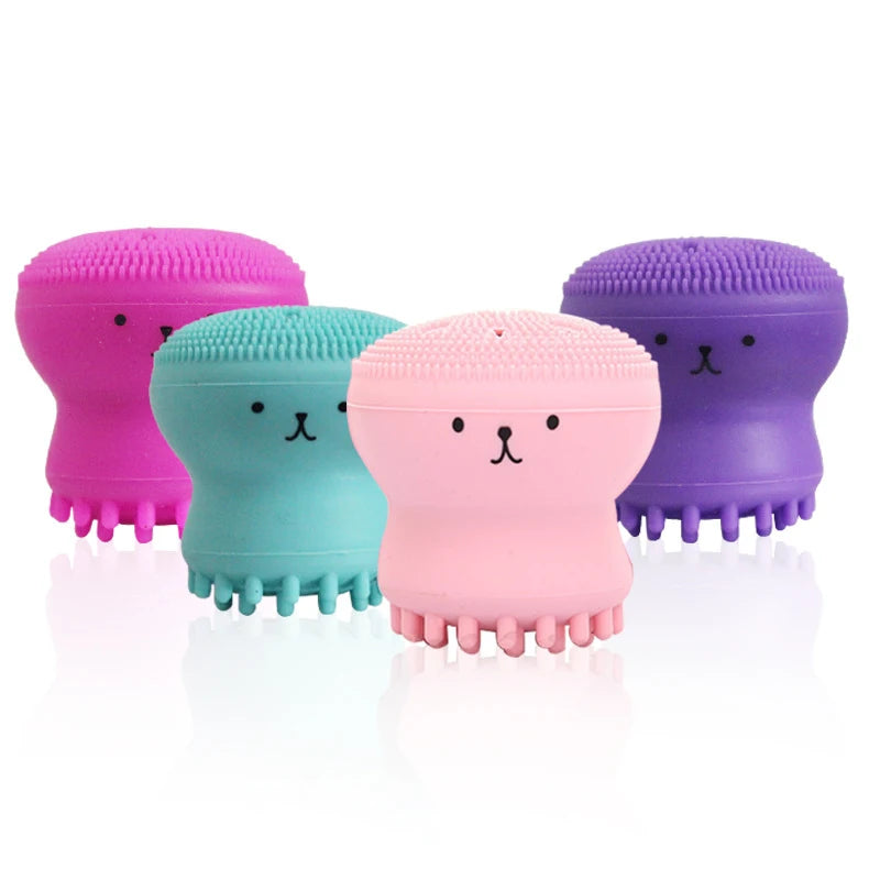 1PC Silicone Face Cleansing Brush Facial Cleanser Pore Cleaner Exfoliator Face Scrub Washing Brush Skin Care Octopus Shape TSLM2 [SKC]