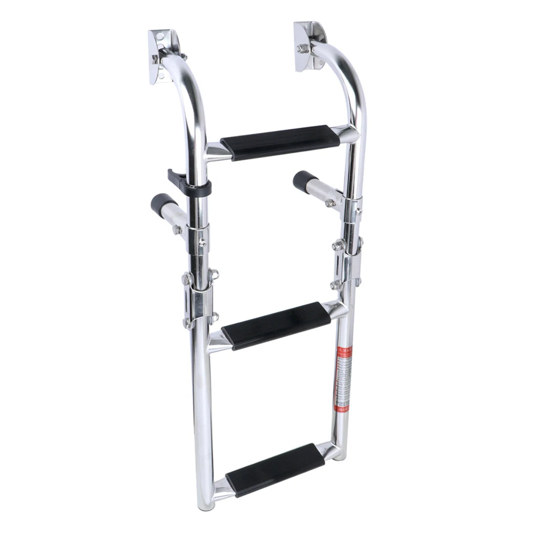 Boat Accessories Marine 3 Step Folding Ladder Boat Marine Stainless Steel Pontoon Ladder Polished 2+1 Step [MRN]