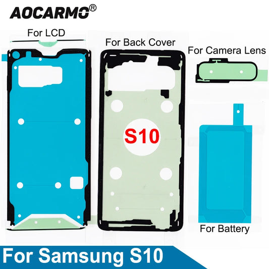 Aocarmo LCD Display Screen Rear Back Battery Cover Waterproof Adhesive Sticker Tape Glue For Samsung Galaxy S10 SM-G9730 [MOB]