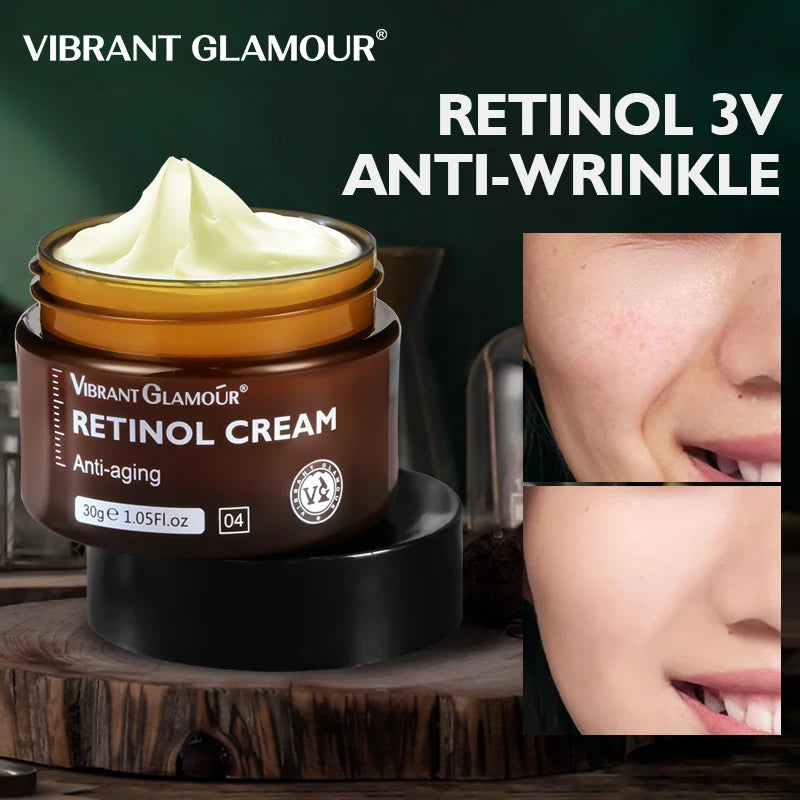 VIBRANT GLAMOUR Retinol Face Cream Anti-Aging Remove Wrinkle Firming Lifting Whitening Brightening Moisturizing Facial Skin Care [SKC]