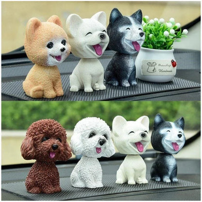 9cm Husky Teddy Pomeranian Car Shake Head Dog Ornaments For Car Interior Auto Accessories [CAR]