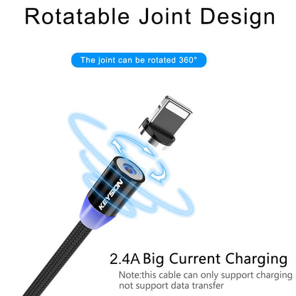 KEYSION LED Magnetic USB Cable Fast Charging Type C Cable Magnet Charger Data Charge Micro USB Cable Mobile Phone Cable USB Cord [MOB]