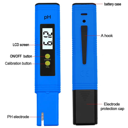 PH meter 0.01 PH High precision water quality tester with measuring range PH Test pen suitable for swimming pool aquarium [MTR]