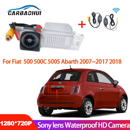 Car Rear View Back Up Reverse Parking Camera For Fiat 500 500C 500S Abarth 2007~2018 CCD full HD Night Vision Waterproof RCA [CAR]