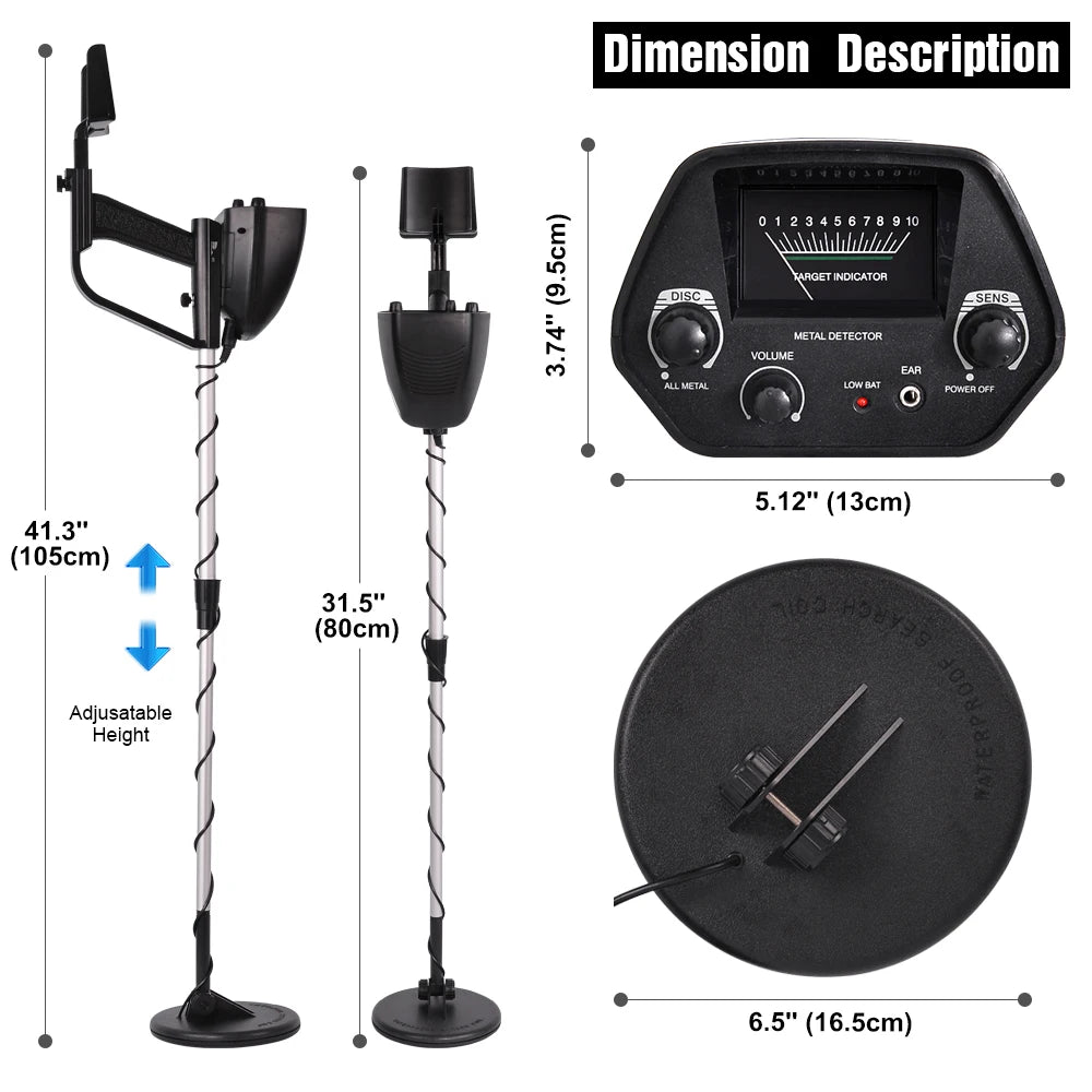 MD-4030 Underground Metal Detector Circuit Metales Length Adjustable Treasure Hunter Tracker Seeker Portable Gold Detector [MTL]