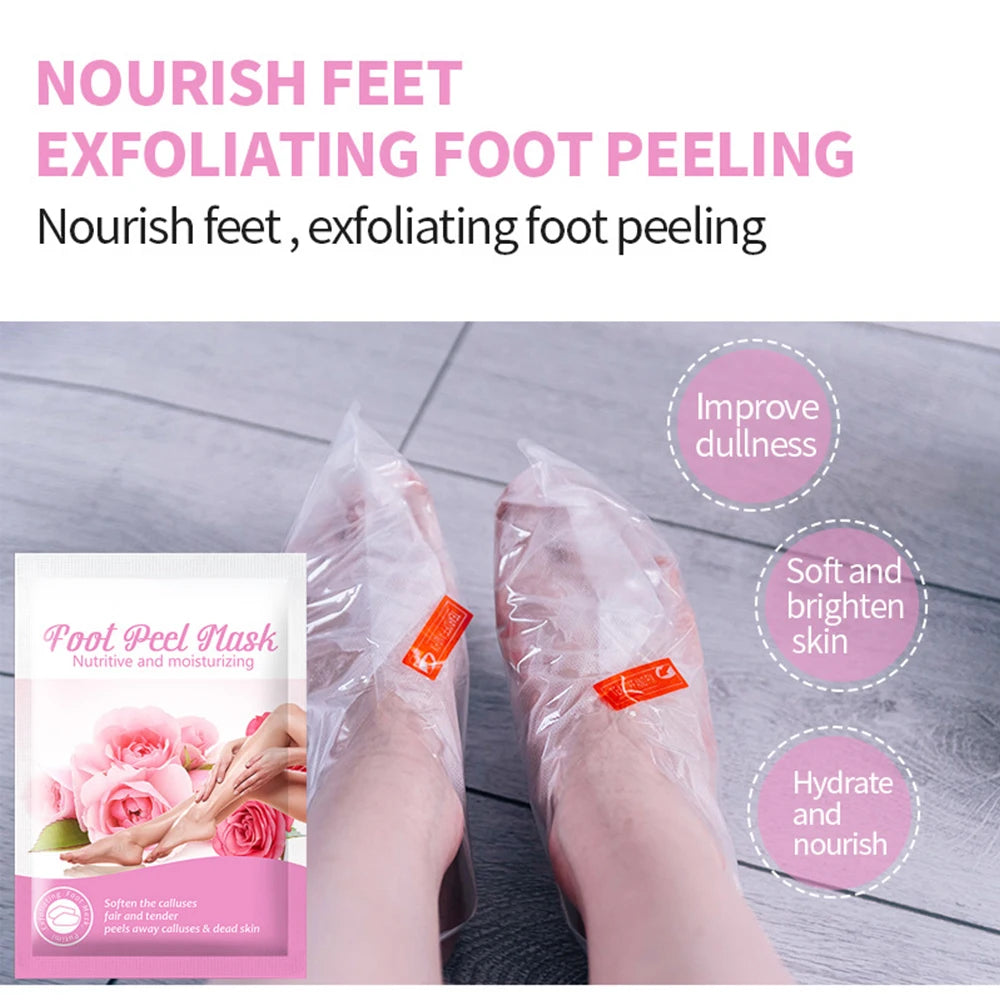 Feet Exfoliating Foot Masks Spa Pedicure Socks Exfoliation Scrub Remove Dead Skin Heels Foot Peeling Anti Cracked Foot Skin Care [SKC]