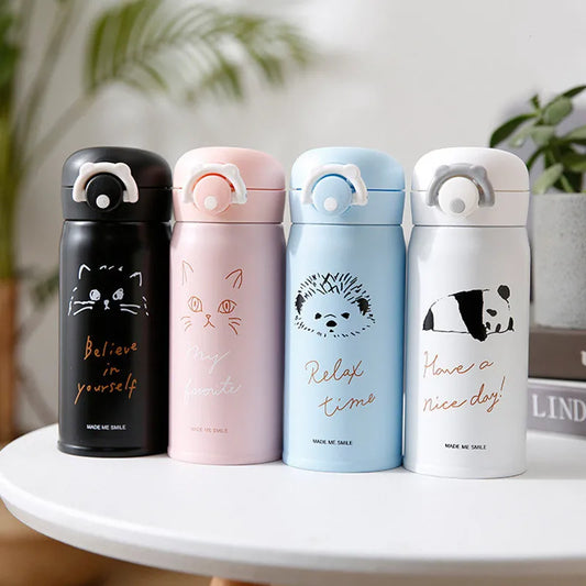 350ml/500ml Cartoon Cat Stainless Steel Vacuum Flasks Portable Thermos Mug Travel Thermal Water Bottle Tumbler Thermocup [MUG]