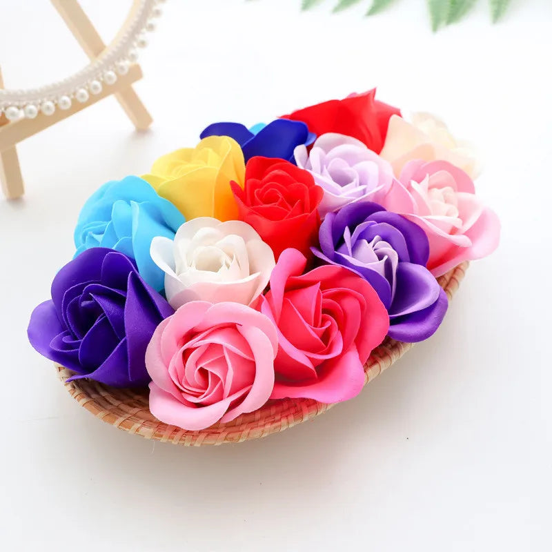 81Pcs Soap Rose Flower Head Artificial Flowers Wedding Decoration Valentine's Day Gifts Living Room Home Decor Arrangments [FLW]