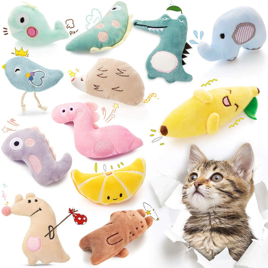 Cat Toy Catnip Interactive Plush Stuffed Chew Pet Toys Claw Funny Cat Mint Soft Teeth Cleaning Toy For Cat Kitten Pet Products [PET]