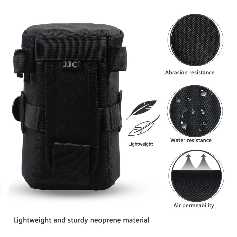 JJC Camera Lens Bag &Belt Waterproof Lens Case Storage Pouch for Canon Nikon Sony Fujifilm DSLR Backpack Photography Accessories [PHO]