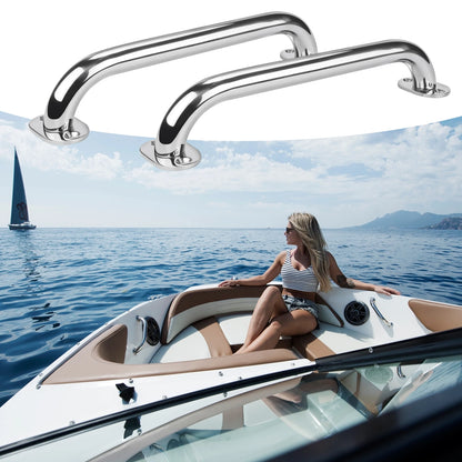 Boat Accessories Marine 2 Pieces Stainless Steel 16" Grab Handle Handrail Polished Boat / RV / Bath [MRN]