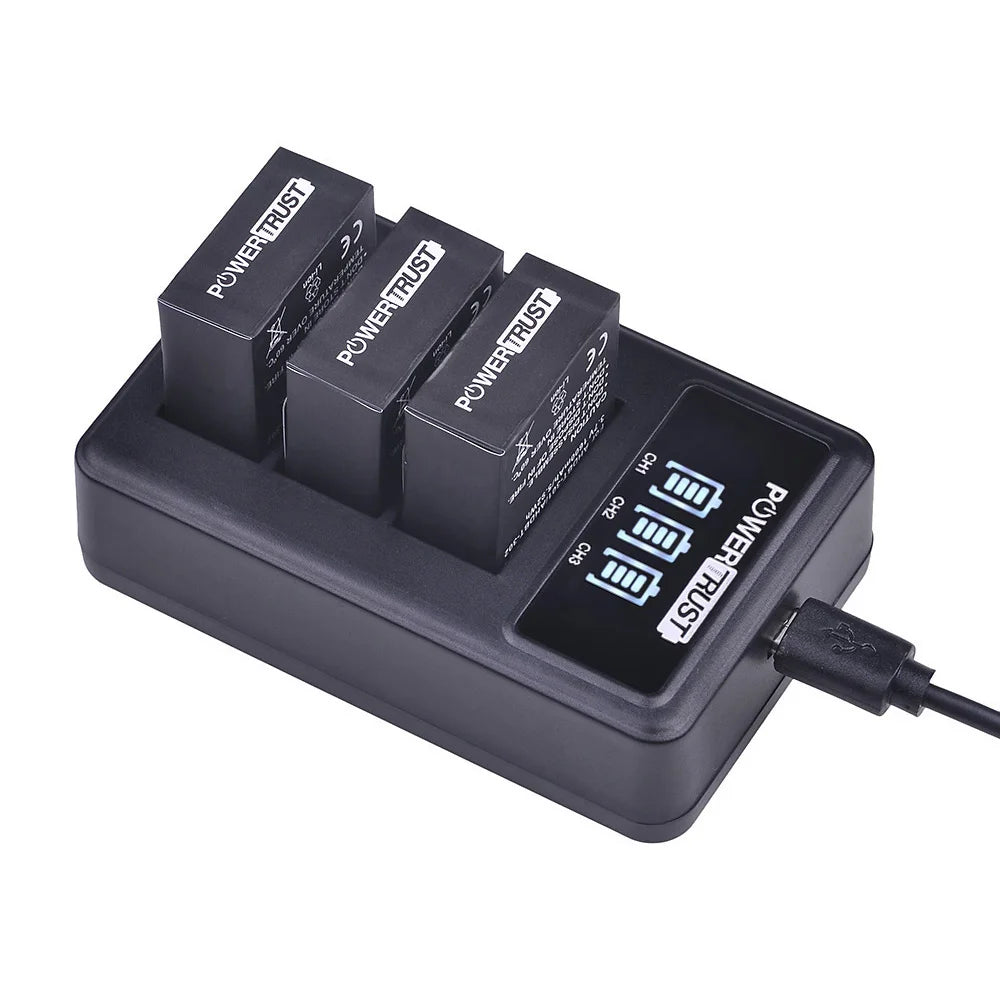 3.7V 1600mAh AHDBT-301 AHDBT301 AHDBT 301 Li-ion Battery for GoPro Hero3 + LED 3-Channel USB Charger for Gopro Hero 3/3+ [BAT]