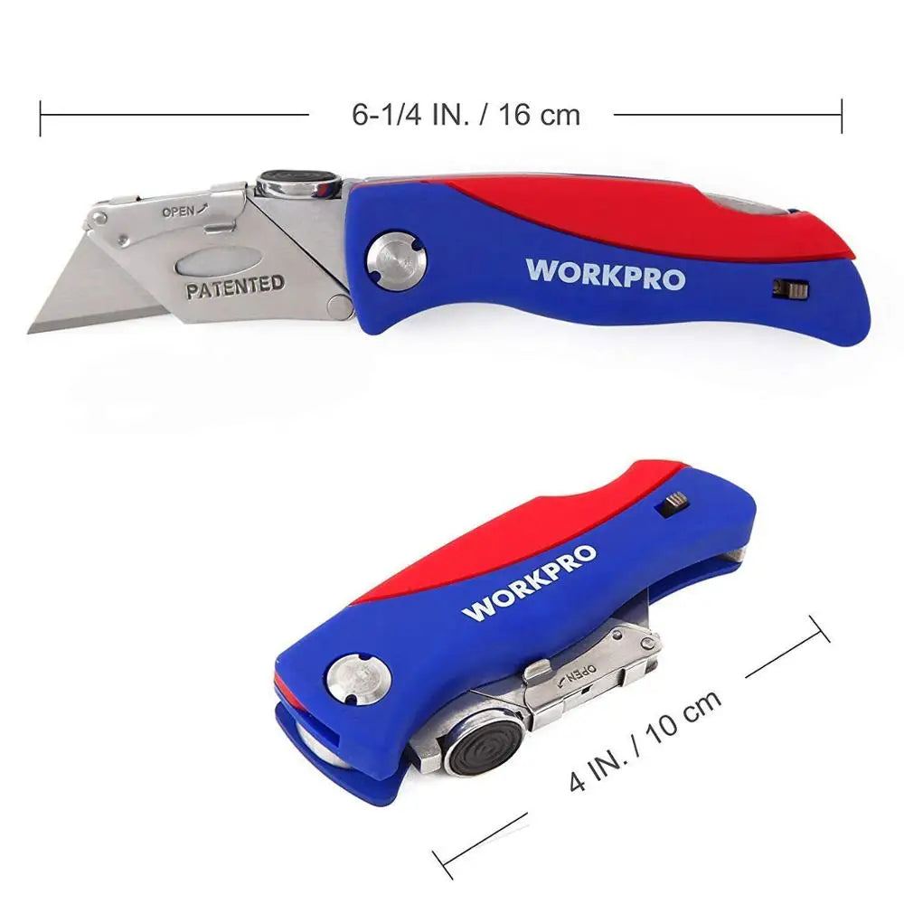 Folding Knife Utility Knife with 5 Blades Multifunction Folding Knife Portable Pocket Knife Paper Cutter DIY Hand Tools [HTO]